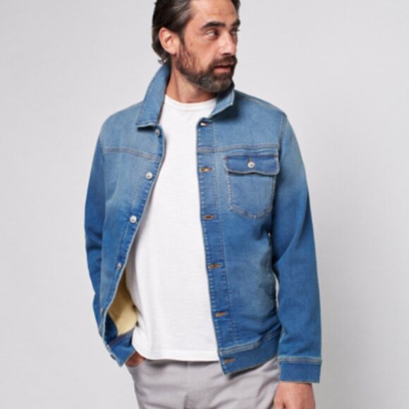 Faherty Blue Lightweight Shirt Men's Jacket Classic Style size small - Picture 1 of 11